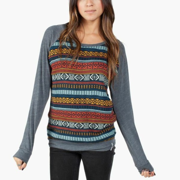 Krochet Kids Maya Tribal Sweater Crew Sweatshirt - Picture 2 of 3